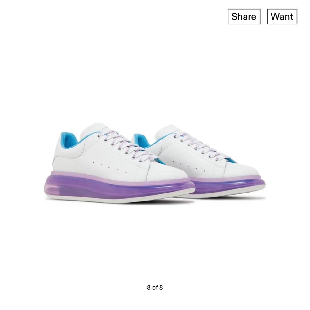 Alexander McQueen Oversized Sneaker 'Transparent Sole - White Purple'